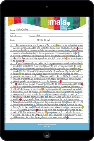 Exemplo de correção